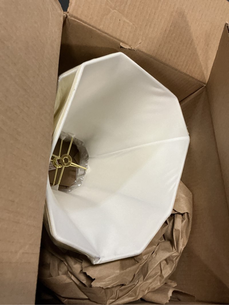 Condition photo showing Good Condition for royal designs, inc. bso-705-10eg-2 square cut corner bell basic lamp shade, 5 x 10 x 8.75, eggshell, 2-pack 5 x 10 x 8.75 eggshell - 2 pack
