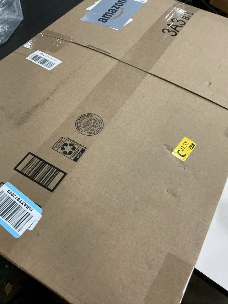 Condition photo showing Good Condition for Aconcept Dual Tilt-Swivel Desktop Overbed Bed-Side Table, Adjustable Height Laptop Standing Desk with Wheels, Folding Mobile TV Dinner Tray Table, White