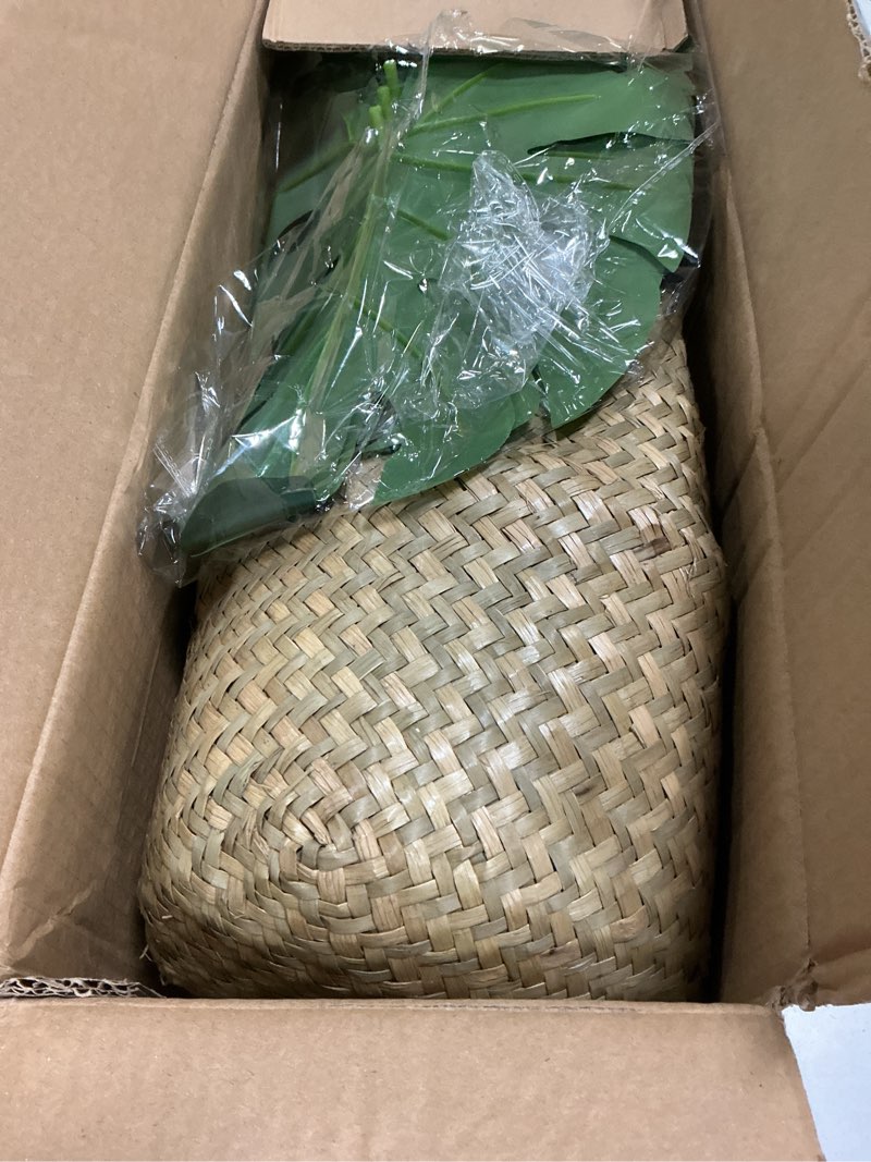 Condition photo showing Good Condition for der rose 44" tall fake plants with basket large artificial monstera plants indoor, easy assembly faux tree for outdoor office living room bedroom home apartment decor 44in-a