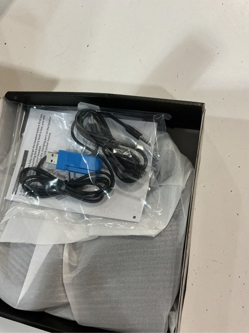 Condition photo showing New/Like New for wolflaws wireless gaming headset with noise canceling microphone for ps5, pc, ps4, 2.4g/bluetooth gaming headphones with usb and type-c connector, wired mode for controller - blue blue regular edition