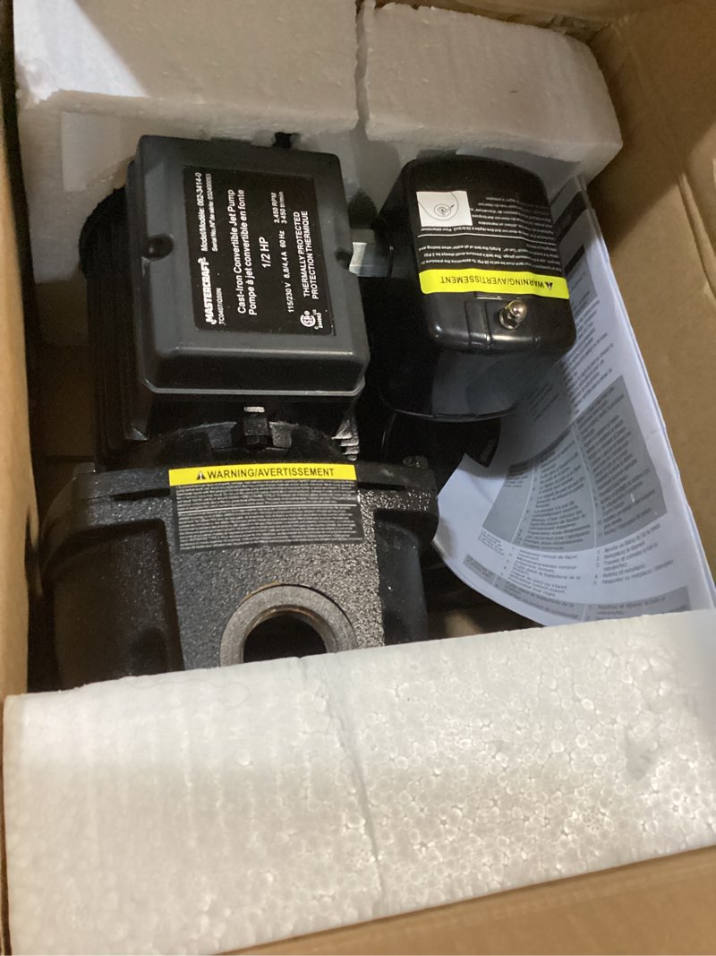 Condition photo showing Good Condition for 1/2 hp 115/230-volt cast iron convertible jet pump