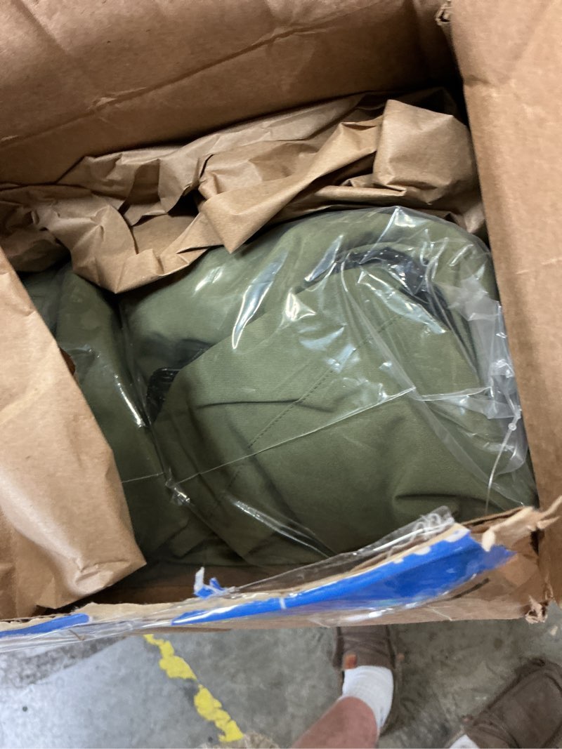 Condition photo showing New/Like New for GSOU SNOW Mens Ski Jacket and Pants Set Baggy Snowboard Suit Ski Snowsuit Snow Bibs Waterproof Hooded Medium Army Green