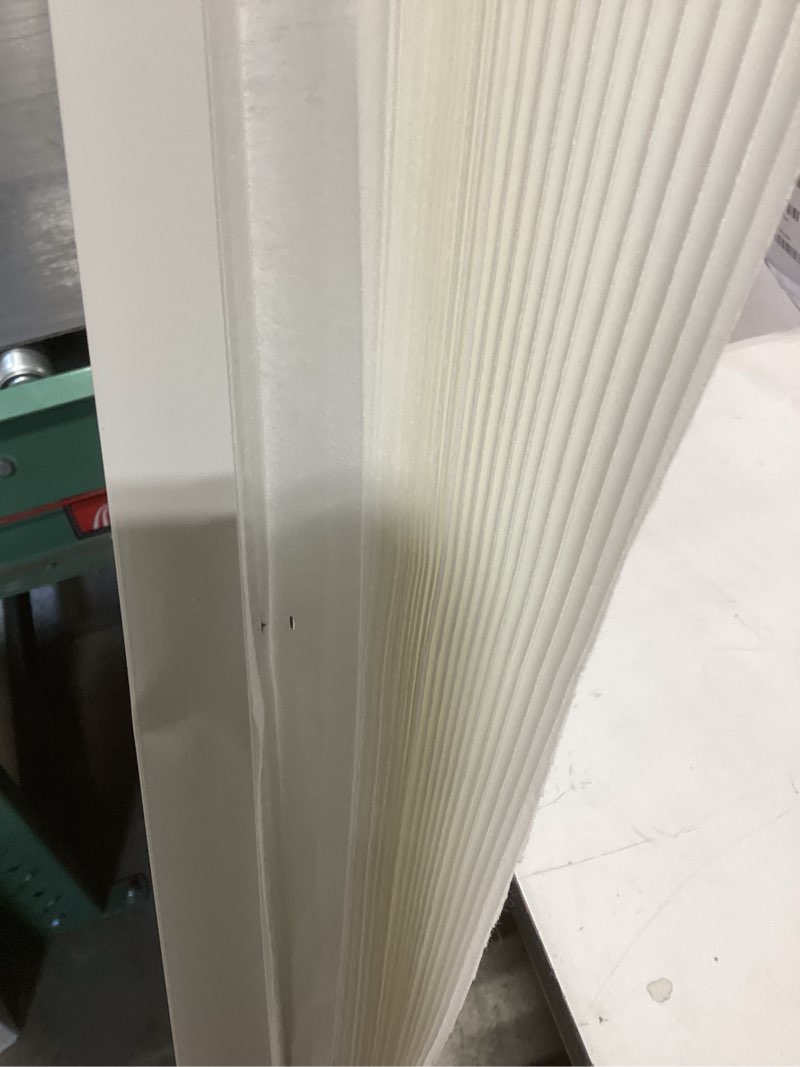 Condition photo showing New/Like New for redi shade no tools easy lift trim-at-home cordless pleated light filtering fabric shade white, 36" w x 64" l, (fits windows 19"- 36") white 36"w x 64"h
