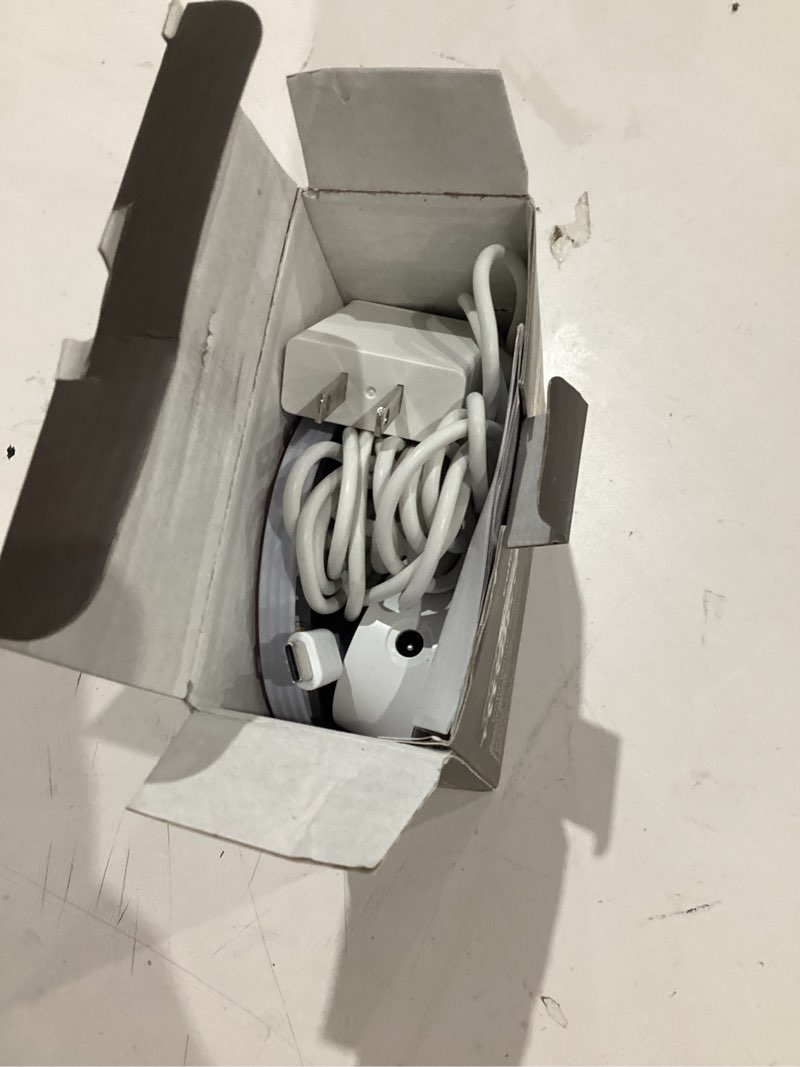 Condition photo showing As Is for Dual Motion Sensor Light Indoor - Plug-in Adjustable LED Step Stair Light Strip with Double Sensor Detection, Timer & Dimmer for Staircase, Hallway, Bedroom (16.4FT 3000K Warm White) Power Adapter + 16.4FT DC Cable Warm White 3000K (16.4FT Light Strip)