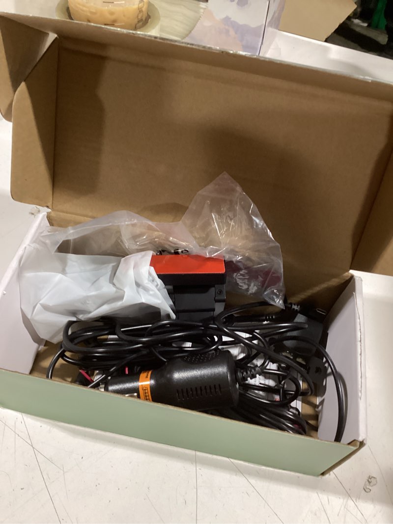 Condition photo showing Good Condition for 3 channel 4k wifi dash cam, 4k+1080p+1080p front inside and rear, triple dash camera with 32gb card, app control, g-sensor, 24 hours parking mode, loop recording, night vision