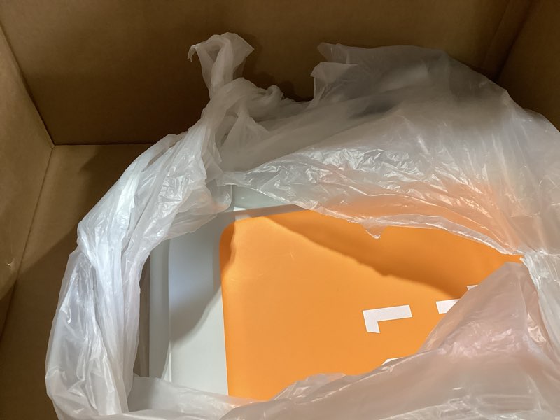 Condition photo showing Good Condition for folding rolling utility cart with stair climbing wheels, heavy duty teacher cart with front opening, adjustable telescopic handle, expandable lid, for grocery, shopping, home, office orange stair climber