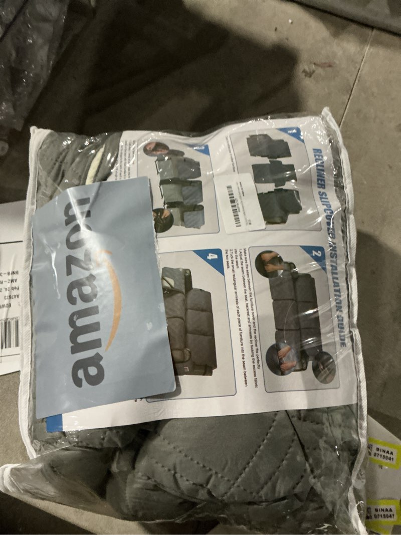 Condition photo showing Good Condition for TAOCOCO 100% Waterproof Recliner Sofa Cover, Non Slip Split Couch Covers for Reclining Couches with Elastic Straps, Washable Reclining Sofa Cover Furniture Protector for Kids Pets(3 Seater, Gray) Grey 3 Seater