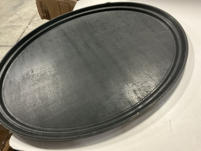 Condition photo showing Good Condition for new star foodservice nsf certified non-slip serving tray, rubber-lined plastic, oval, black, 24 x 29-inch black 24-inch x 29-inch x 0.7-inch