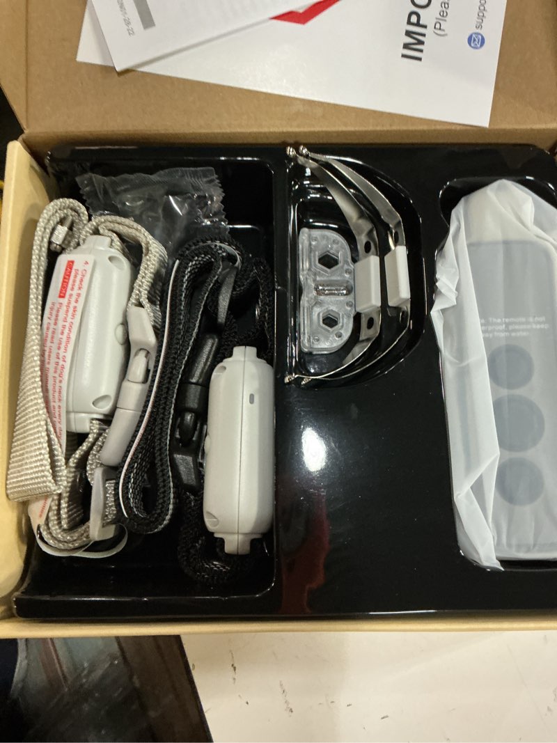 Condition photo showing New/Like New for bousnic dog shock collar for 2 dogs - (8-120lbs) waterproof rechargeable electric dog training collar with remote for small medium large dogs with beep vibration safe shock modes(grey)