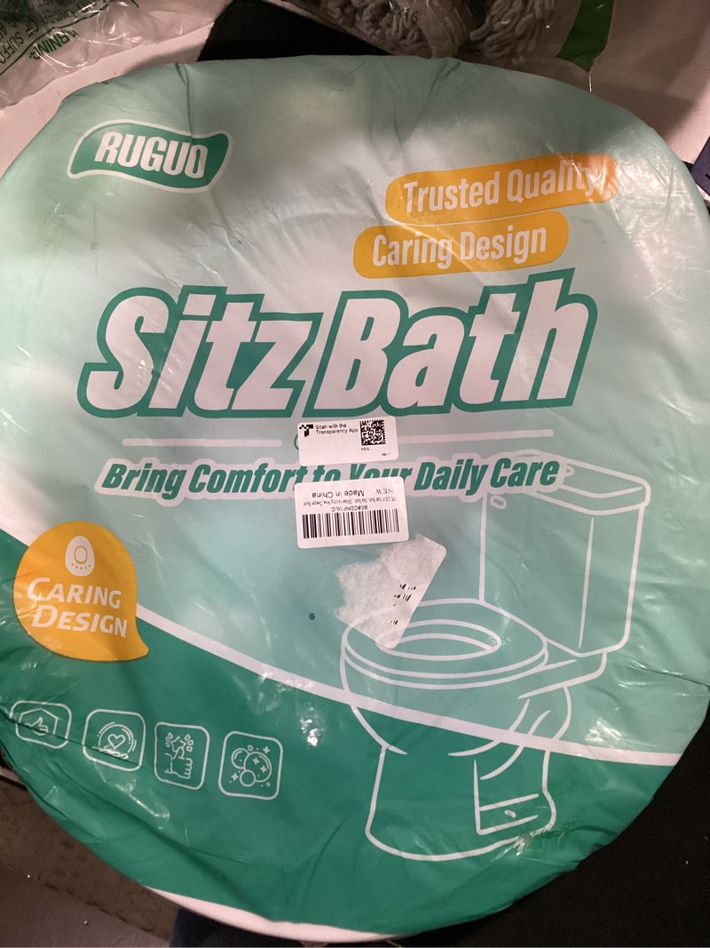 Condition photo showing New/Like New for ruguo sitz bath for toilet seat - yoni steam seat - sitz bath for hemorrhoids and postpartum care - portable bidet bpa free - foldable basin for epsom salt soak - green