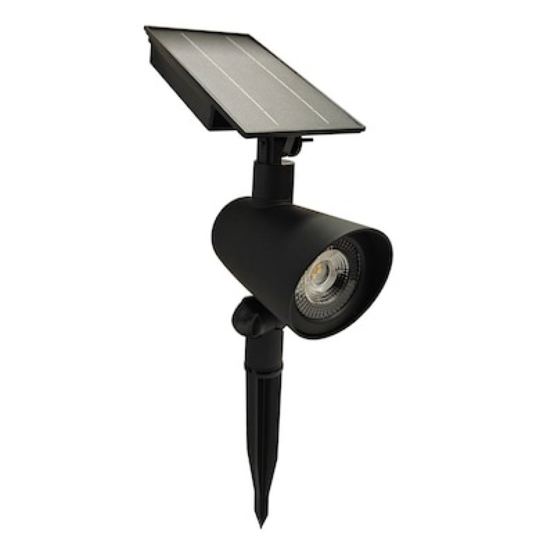 harbor breeze 183 -lumens black warm white solar led flood light