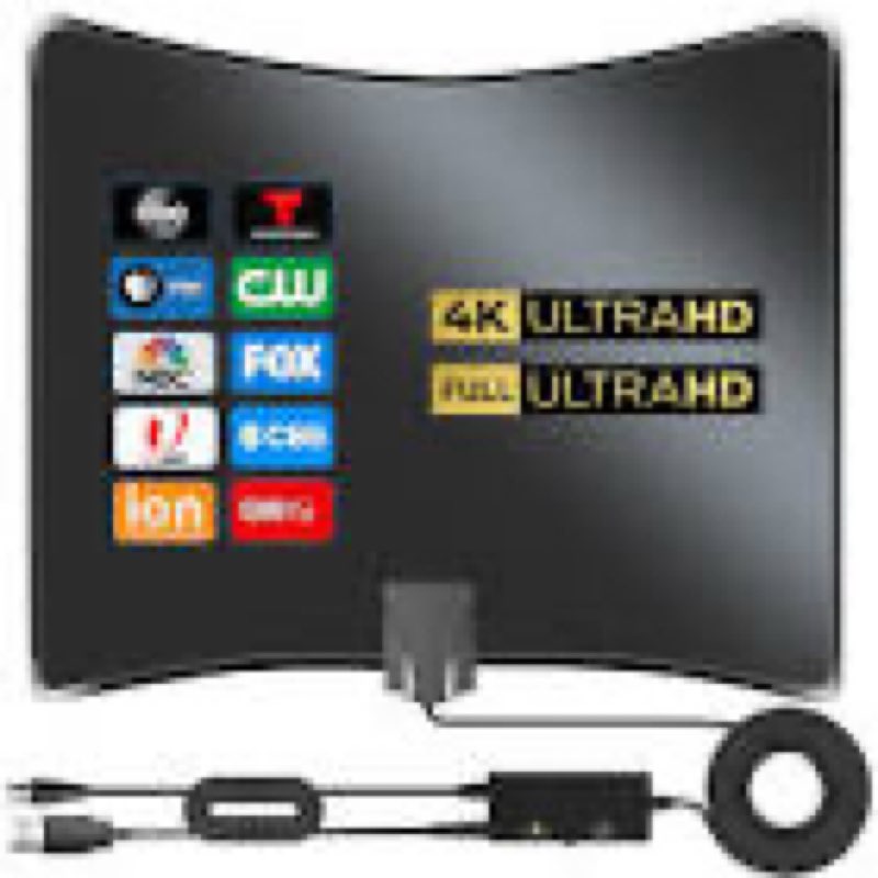 2026 upgraded antenna for smart tv, 3600+ miles indoor tv antenna, hdtv antenna for local channels long range, digital antenna with amplifier signal booster support 8k 4k 1080p 18ft coxial cable