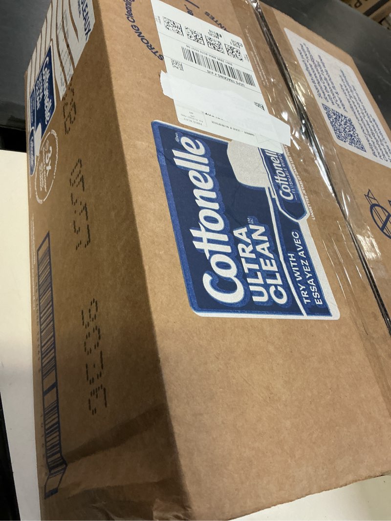 Condition photo showing New/Like New for Cottonelle Ultra Clean Toilet Paper with Active CleaningRipples Texture, Strong Bath Tissue, 24 Family Mega Rolls = 132 Regular Rolls (4 Packs of 6) Family Mega 353 Sheets (Pack of 24)