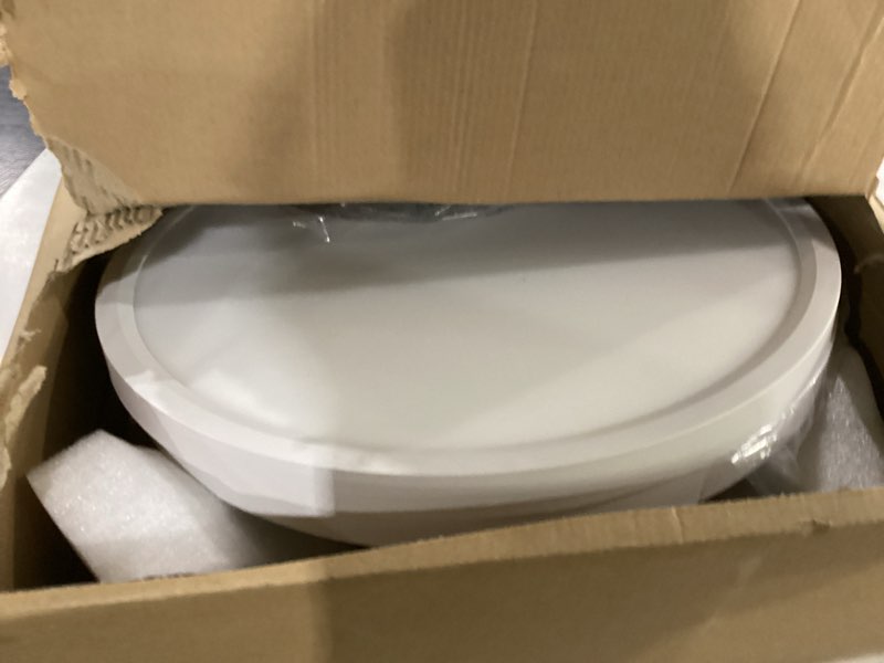 Condition photo showing Good Condition for (not tested)3cct 3000k/4000k/6000k selectable, led flush mount ceiling light, 20 inch 5000lm round modern flat panel,super slim for living dining kitchen bedroom room white 20in-2pack