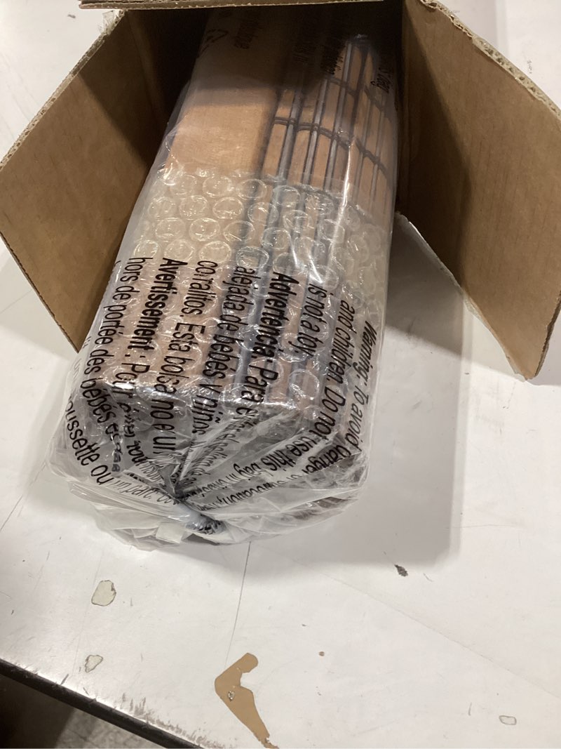 Condition photo showing New/Like New for 30''W X 72''H Cordless Bamboo Roman Shades for Interior Windows, Roll Up Bamboo Blinds with Valance, Light Filtering, Easy to Install, Brown Coffee 30"W x 72"H