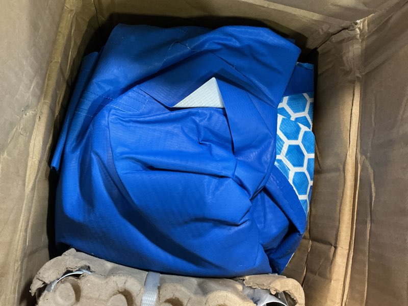Condition photo showing Good Condition for intex metal frame 10 ft x 30 in above ground pool set, round swimming pool with steel frame, 330 gph cartridge filter pump, and type h filter cartridge white filter pump 10' x 30"