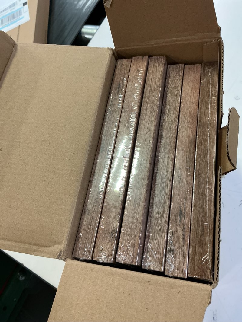Condition photo showing New/Like New for toforevo 6x6 picture frames set of 6 rustic wood grain photo frame for gallery wall mounting or tabletop display rustic wood 6x6