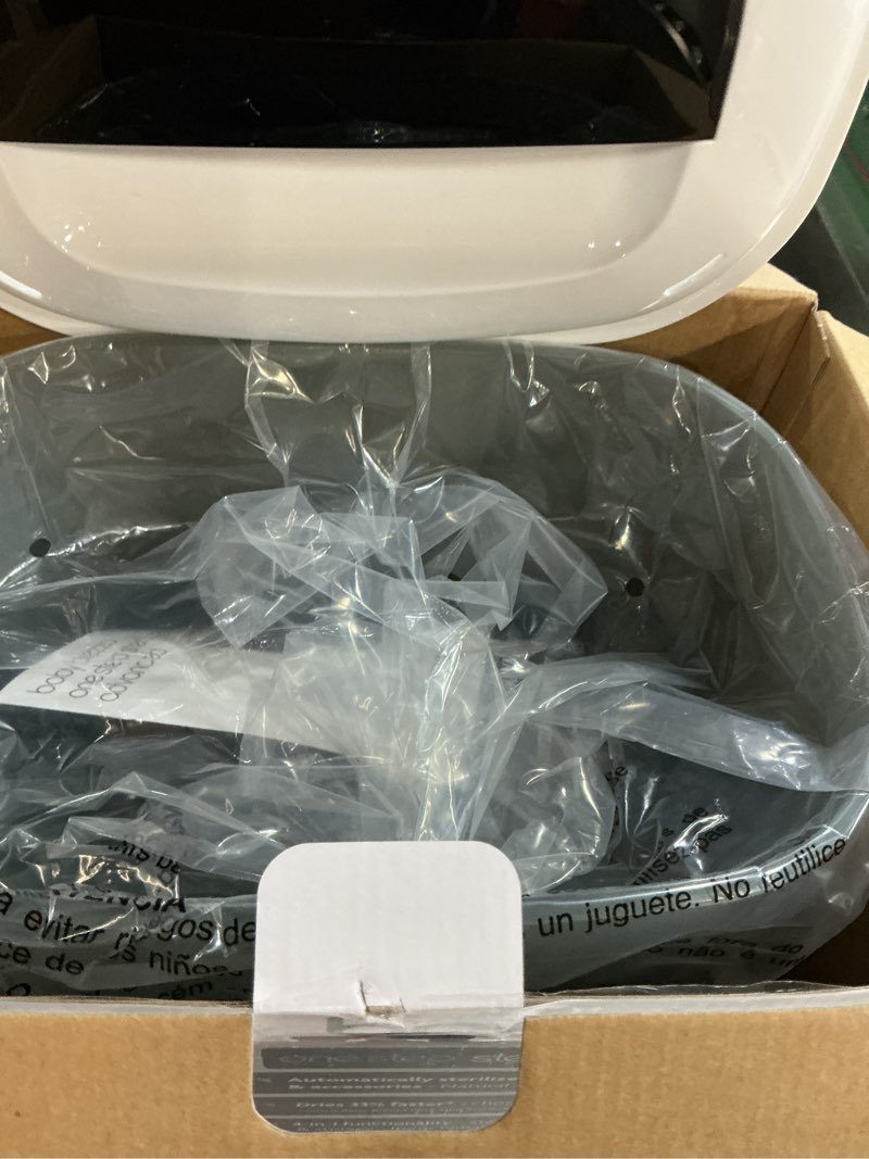 Condition photo showing New/Like New for Baby Brezza Bottle Sterilizer and Dryer Advanced – 33% Faster - Largest Capacity Steam Sanitizer - Universal Sterilization Machine for All Bottles + Pump Parts - HEPA Air Filter White