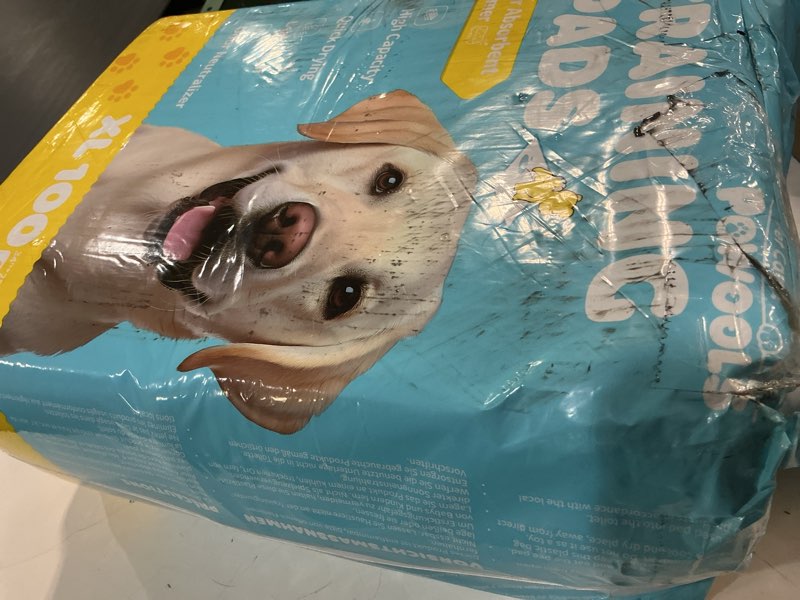 Condition photo showing Good Condition for powools 100-pack x-large puppy pads - 34'' x 28'' pee pads for dogs potty training with leak-proof quick-dry design, 6-layer wee wee pads for dogs, charcoal, black