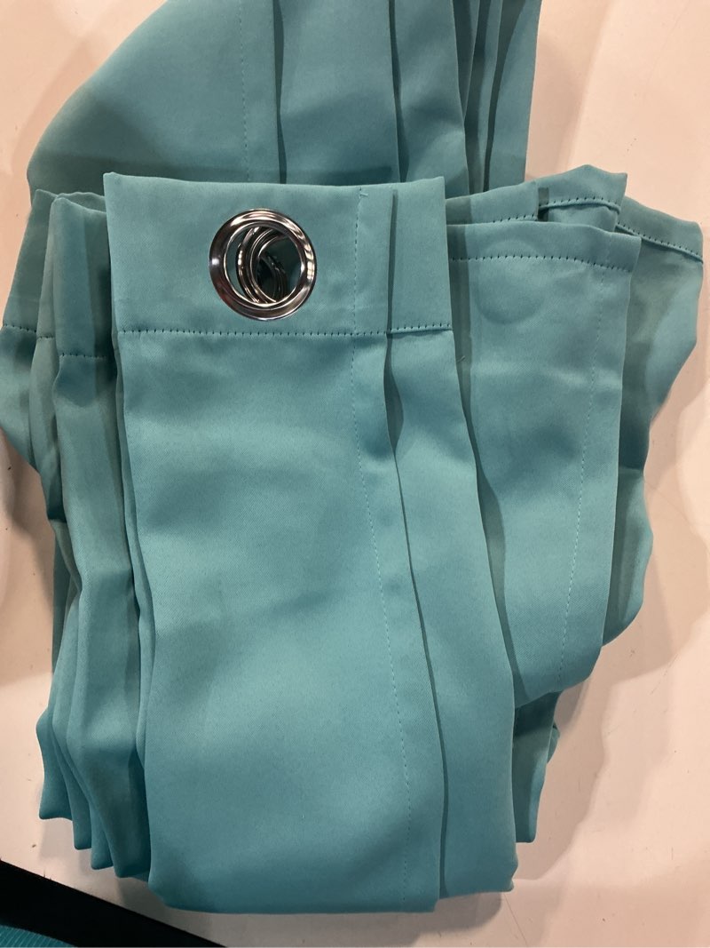 Condition photo showing Good Condition for chrisdowa blackout curtain 70 inch wide for bedroom room divider curtains | 70w x 84l, wide sliding door curtains, 84 inch length, thermal insulated, room darkening, for living room 1 panel aqua 70"w x 84"l (pack of 1) aqua
