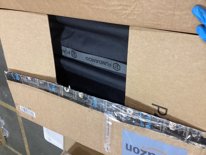 Condition photo showing Good Condition for FUNDANGO Oversized Camping Stool for adults, 2 Pack Thick Padded 18.1 Inch Folding Ottoman Foot Rest, 440 Lbs Heavy Duty Outdoor Camp Chairs with Anti-Slip Foots & Carry Bag for Fishing Travel (Black) Ultimate Support + Thickened Padding 2-pack-black