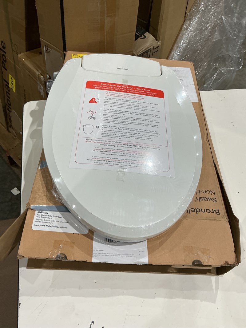 Condition photo showing Good Condition for brondell bidet toilet seat, non-electric swash ecoseat, fits elongated toilets, white - dual temperature, dual nozzle system - bidet with easy installation s102 - warm water elongated