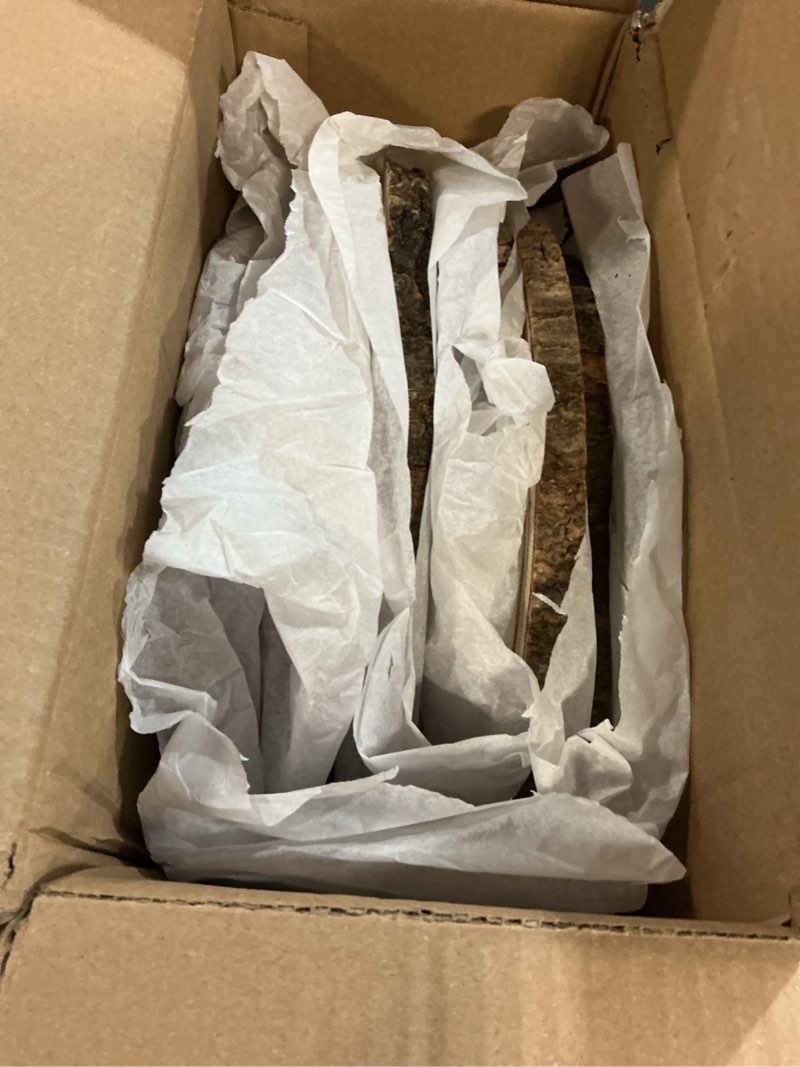 Condition photo showing Good Condition for large wood slices for centerpieces – wood centerpieces for tables, rustic wedding centerpiece, natural wood slabs, thin slices, 11-13 inches (10 pack)