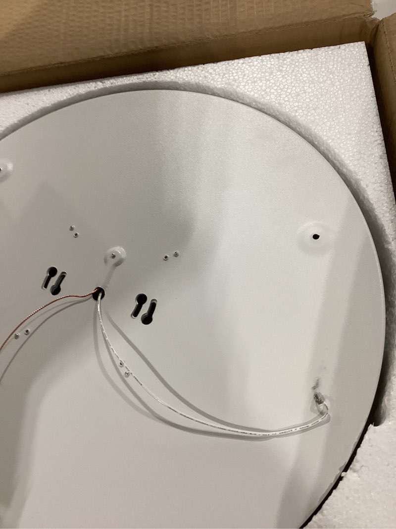 Condition photo showing Good Condition for Dimmable LED Flush Mount Close to Ceiling Light Fixture,Living Room Lighting Fixtures,Modern Large Interior Round White Ceiling Lamps for Kitchen Master Bedroom,5CCT 2700K-6000K,15.74 Inch White 15.74 Inch