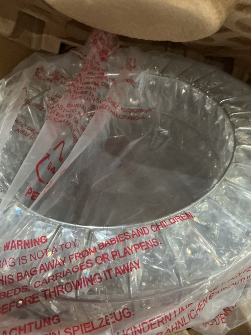 Condition photo showing As Is for allen + roth aurelis 15-in gloss chrome led flush mount light
