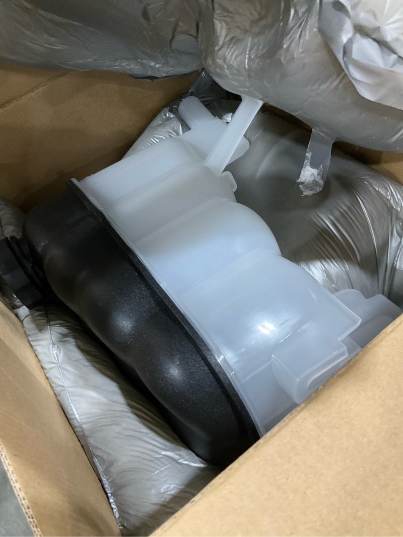 Condition photo showing Good Condition for 603-054 engine coolant expansion reservoir tank with cap compatible with chevy silverado 1500 2500 tahoe, gmc sierra 1500 yukon, cadillac escalade 2007-2013 replace# 22870828 15075118