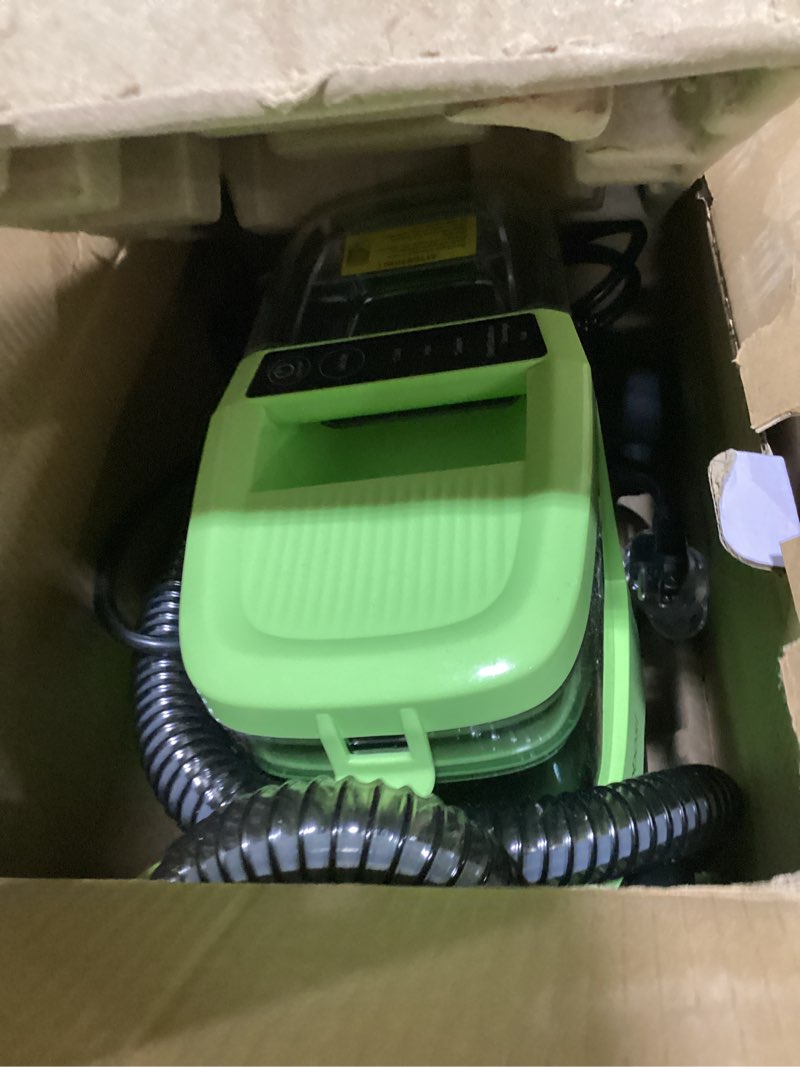 Condition photo showing New/Like New for AAOBOSI Portable Carpet Cleaner Machine, 17Kpa Upholstery Steam Cleaner with Smart Voice Prompting, Self-cleaning, 4 Tools for Pets, Car, Couch and Stairs- C688, Green