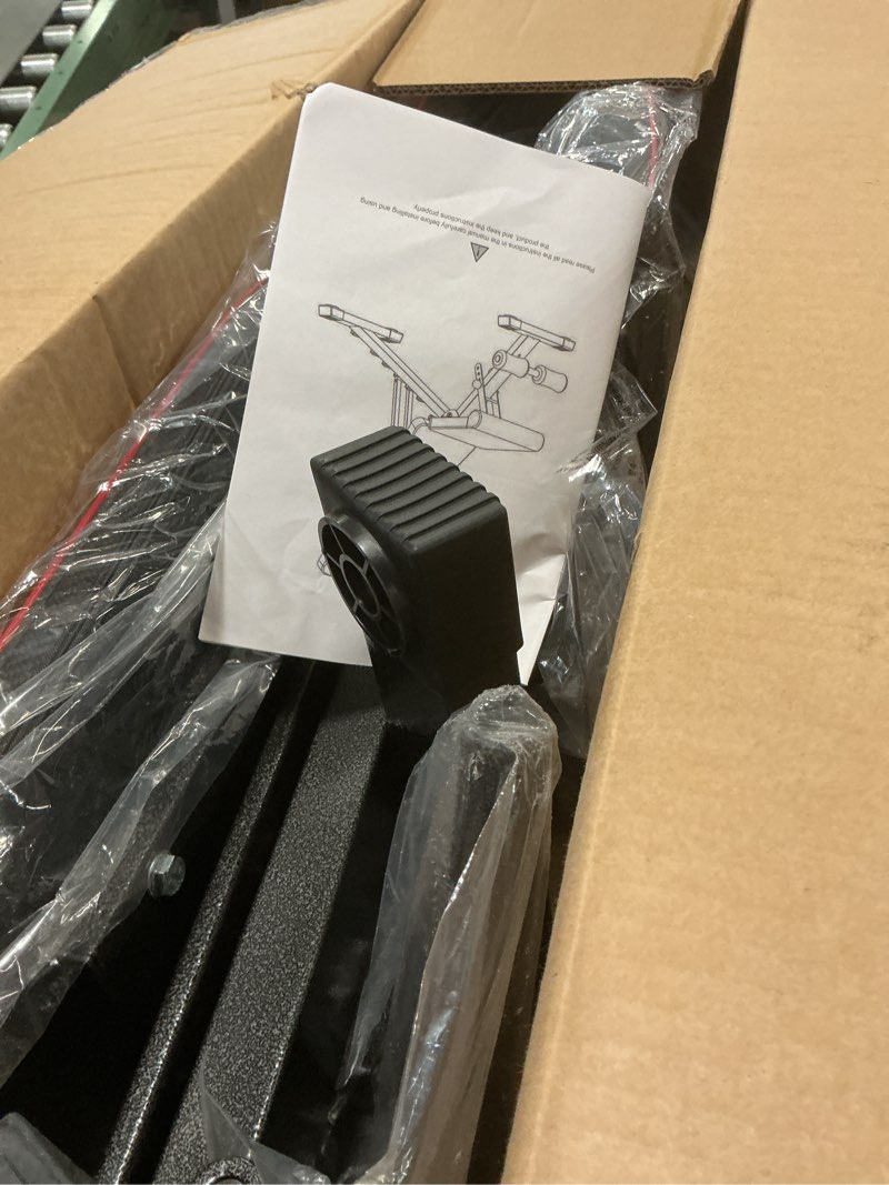 Condition photo showing Good Condition for Yoleo Adjustable Weight Bench for Full Body Workout; Foldable Bench Press Bench of Home Gym Strength Training; Incline Decline Flat Utility Workout Bench with Quick Folding& Fast Adjustment (Black)