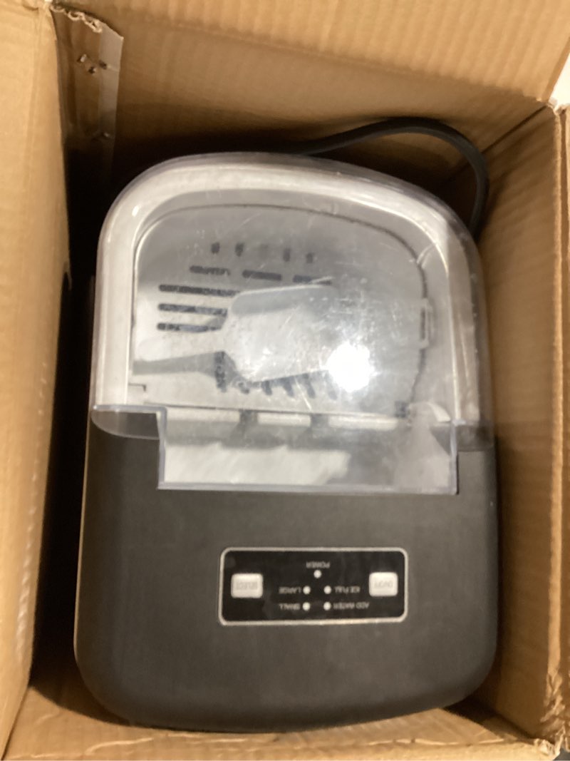 Condition photo showing Good Condition for Frigidaire  26 Lbs. Countertop Ice Maker  Bullet Shaped Ice  Black Stainless Steel