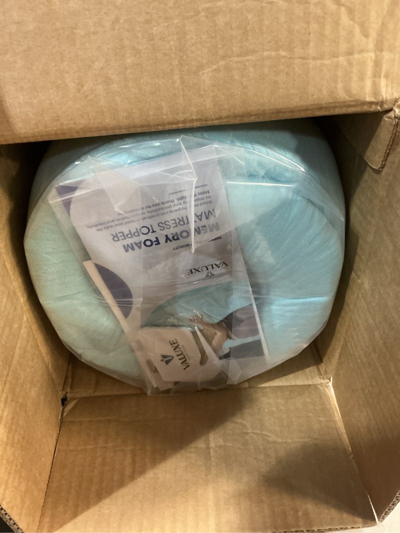 Condition photo showing New/Like New for VALUXE Twin XL Mattress Topper 3 Inch Cooling Gel Memory Foam, CertiPUR-US Certified Topper & Pad for Back Pain Relief, Soft Breathable Bedding with Pressure Relief (Blue) Twin XL 3 INCH