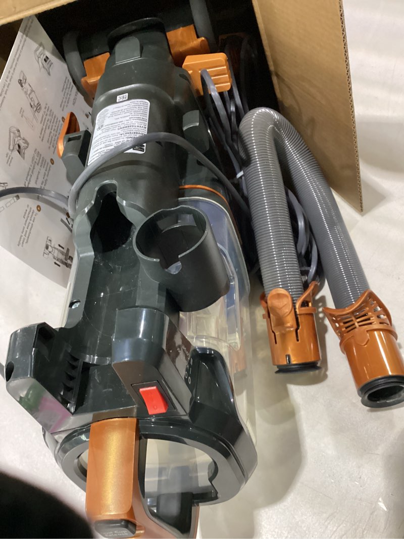 Condition photo showing As Is for *not tested / missing handle*Kenmore DU4080 Featherlite Lift-Up Bagless Upright Vacuum 2-Motor Power Suction Lightweight Carpet Cleaner with HEPA Filter, 2 Cleaning Tools for Pet Hair, Hard Floor, Orange