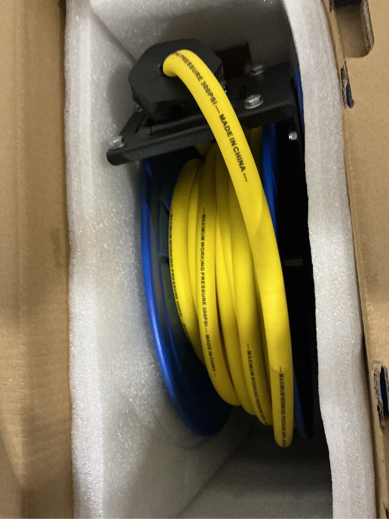 Condition photo showing Good Condition for kobalt retractable hose reel with 3/8-in x 50-ft hybrid hose