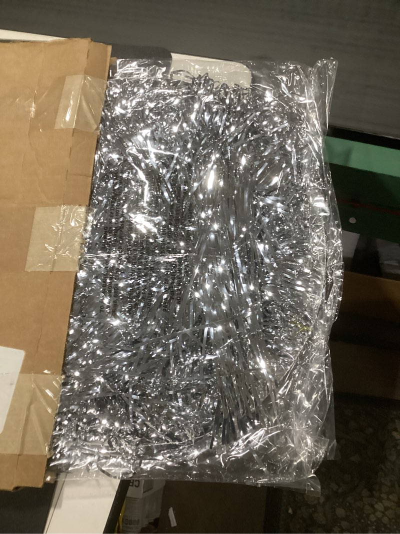 Condition photo showing New/Like New for Beistle Pack of 3 3-Tier Shimmering Chandeliers in Silver, Elegant Ceiling Decor for Birthday, Anniversary, Awards Night, New Year's Eve, 48" x 24"