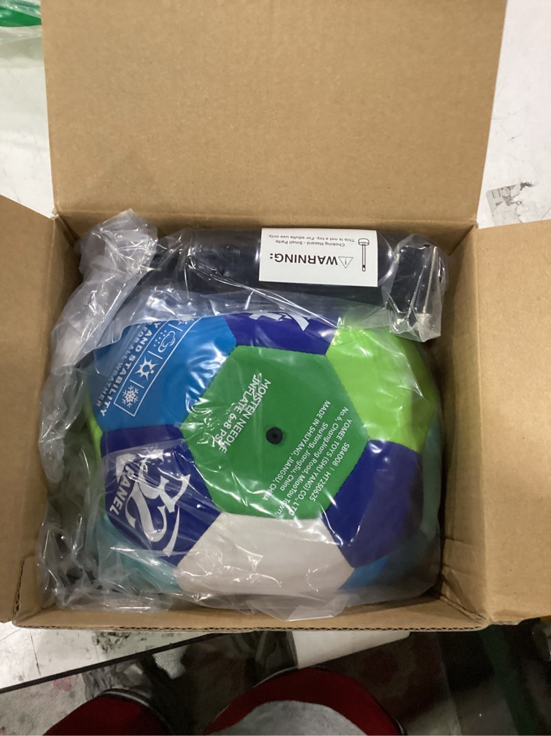 Condition photo showing New/Like New for indoor soccer ball size 4 – soft, safe & silent inside home sport toy ball for indoor and yard play – colorful birthday, soccer gift for toddlers, kids, boys & girls ages 3-5, 5-8, 8-12