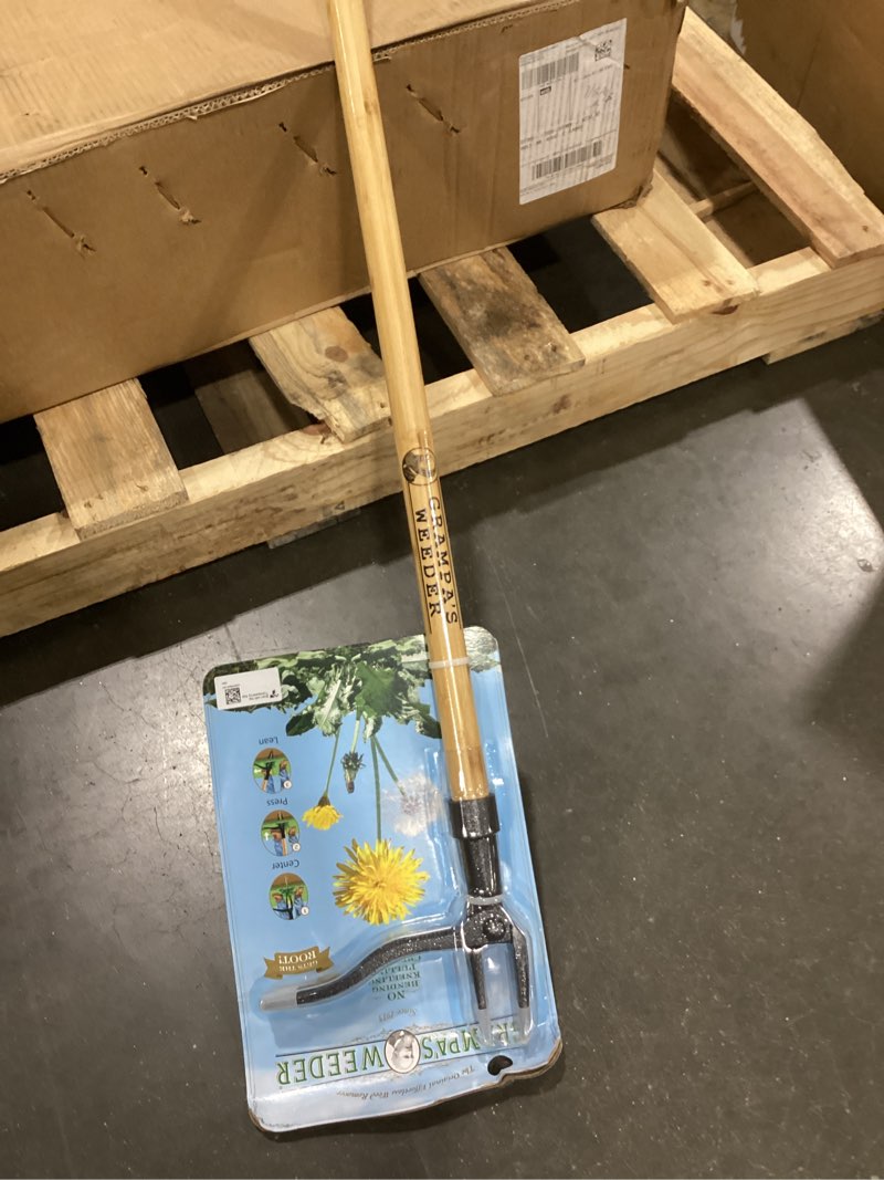 Condition photo showing Good Condition for grampa s weeder - the original stand up weed puller tool with long handle - made with 4-claw steel head design - easily remove weeds without bending  pulling  or kneeling