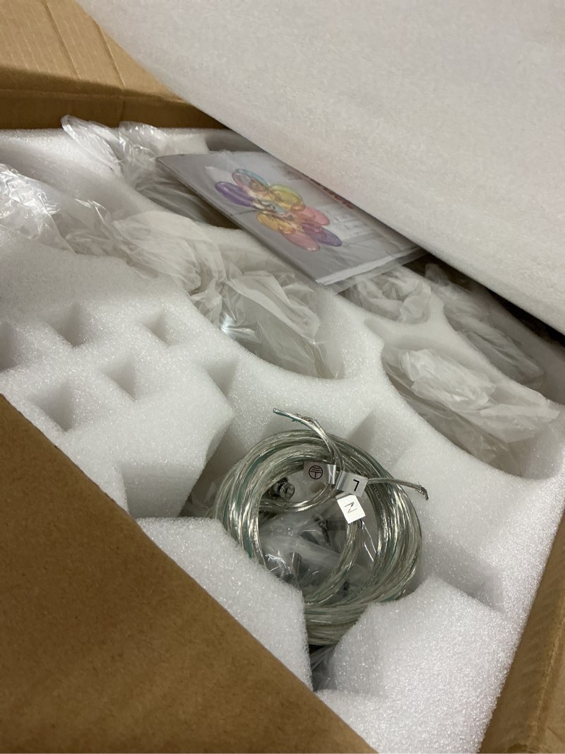 Condition photo showing Good Condition for Bubble Chandelier Light Fixture,Dia 16" Champagne Clear Ball Semi Flush Mount Ceiling Light Fixture,Modern Cognac Bubble Chandeliers Lighting for Dining Room,Living Room (W1555:Chandelier, 16"D) W1555:Chandelier 16"D