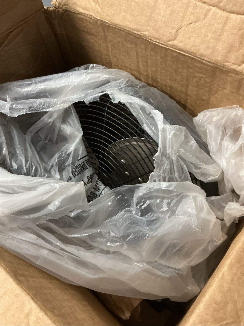 Condition photo showing Good Condition for vevor 12'' rechargeable floor fan, portable quiet personal fan for home or office, 360 degree manual pivoting head, stepless speed regulation high velocity, heavy duty metal industrial cordless fans 12in