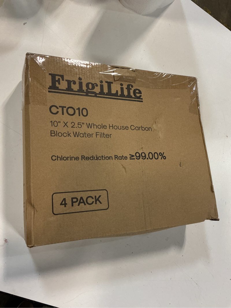 Condition photo showing New/Like New for 1 micron 10" x 2.5" whole house cto carbon sedimen water filter compatible dupont wfpfc8002, wfpfc9001, scwh-5, whcf-whwc, fxwtc, ro unit for under sink & countertop filtration system,4pack 4 count (pack of 1)