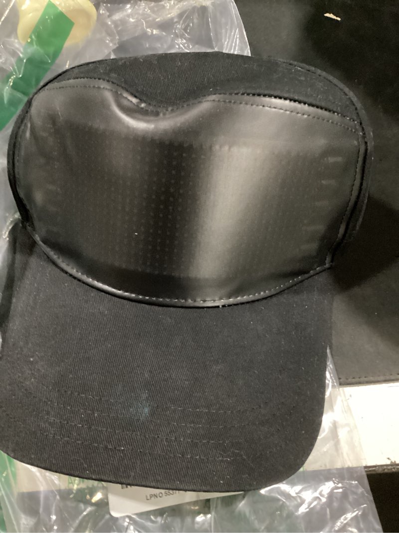 Condition photo showing As Is for liovode led hat baseball cap bluetooth full color display message for party | light up hats for men women, led screen, app control, diy texts animation, rechargeable, sport outdoor trucker, rave gift black 2.0 medium