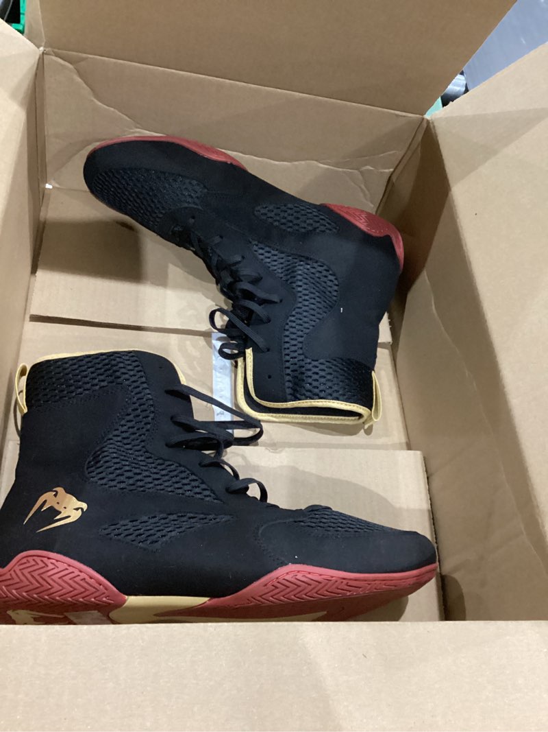 Condition photo showing Good Condition for Venum Contender Boxing Shoes Black/Gold/Red 11 Men/12.5 Women