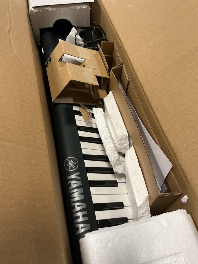 Condition photo showing As Is for yamaha sonogenic keytar with power supply, strap, and midi cable, black (shs500bc)
