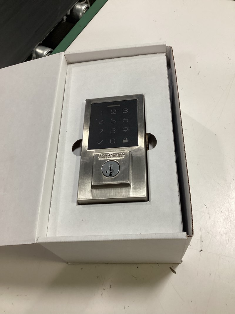 Condition photo showing Good Condition for kwikset 270 smartcode satin nickel metal electronic touch pad deadbolt