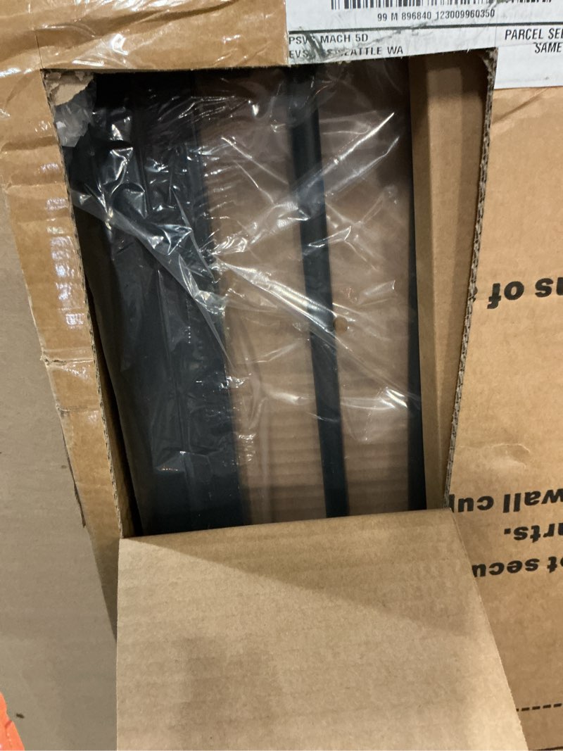 Condition photo showing New/Like New for 51.18" extra tall pet gate for cats dogs-29.6"-40.5" extra wide baby cat gate for stairs and doorways-1.37" ultra narrow spacing dog gate dog door with one-handed operation(29.6"-40.5") 29.6"-40.5" black