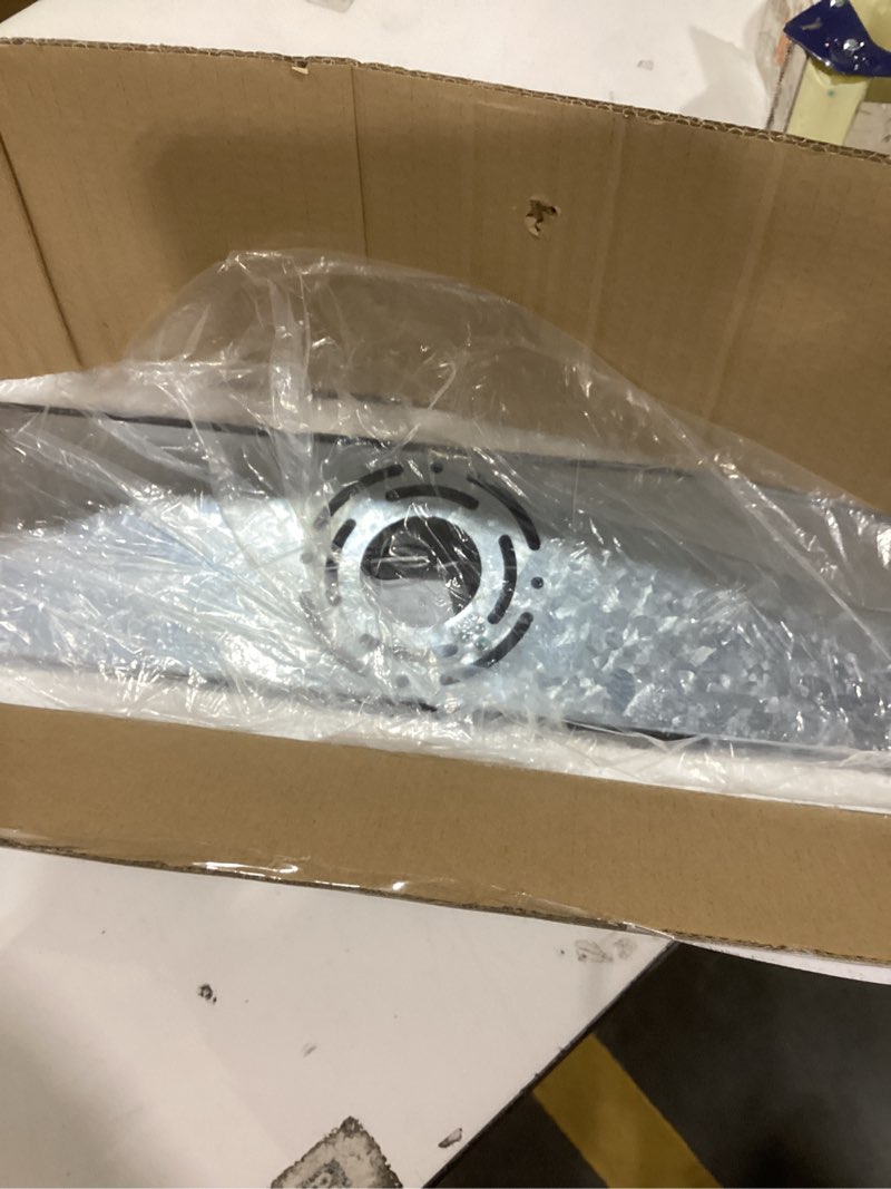 Condition photo showing New/Like New for Brushed Nickel Bathroom Light Fixtures, 4 Lights Bathroom Lighting Fixtures Over Mirror, Square Design & Rectangle Large Backplate, Modern Vanity Lighting Fixtures, for Living Room/Bedroom Nickel 4-Light