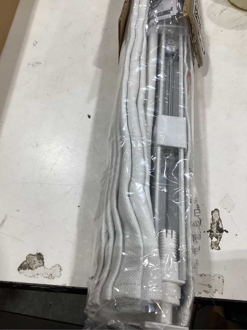 Condition photo showing Good Condition for no drill cordless roman shades for windows, 30" w × 64" h - 100% blackout - linen - mist white 100% blackout - linen - white 30" w × 64" h