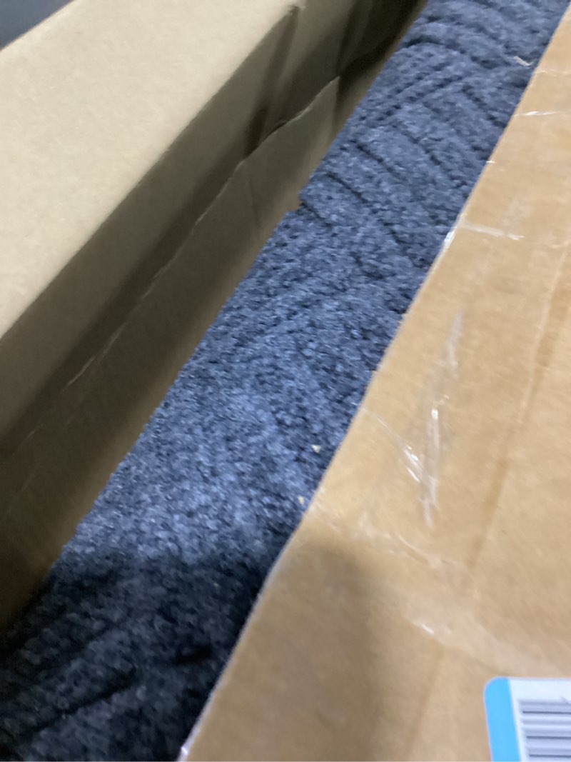 Condition photo showing Good Condition for geometric runner rug 3 x 15 ft indoor outdoor, gray non slip rubber backing, waterproof low profile area runner for hallway, entryway, kitchen, patio, garage, stairs & laundry geometric—gray 3ft x 15ft (runner)